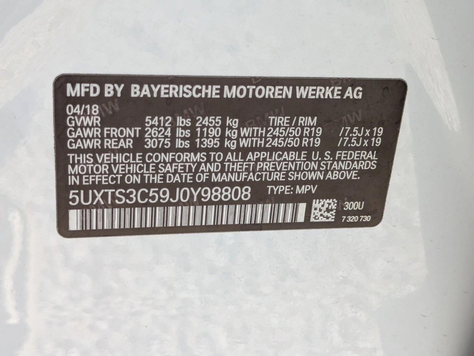 2018 BMW X3 M40i Sports Activity Vehicle