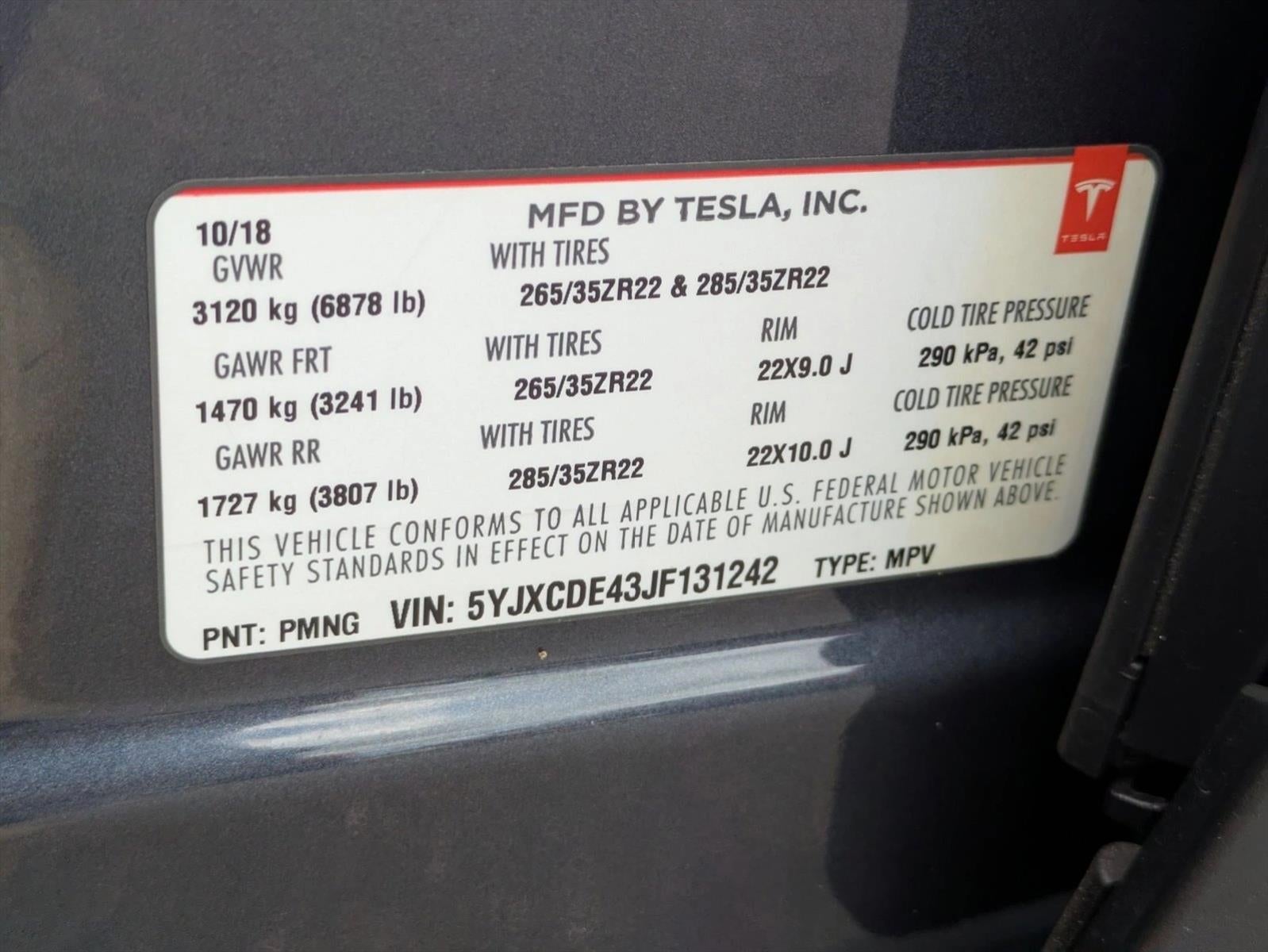2018 Tesla Model X P100D AWD
