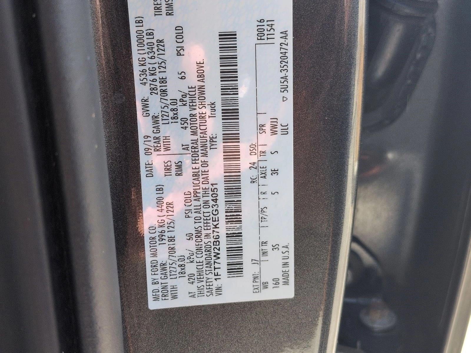 2019 Ford Super Duty F-250 SRW XLT 4WD Crew Cab 6.75' Box