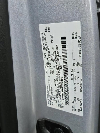 2017 Ford F-150 Lariat 4WD SuperCrew 5.5' Box