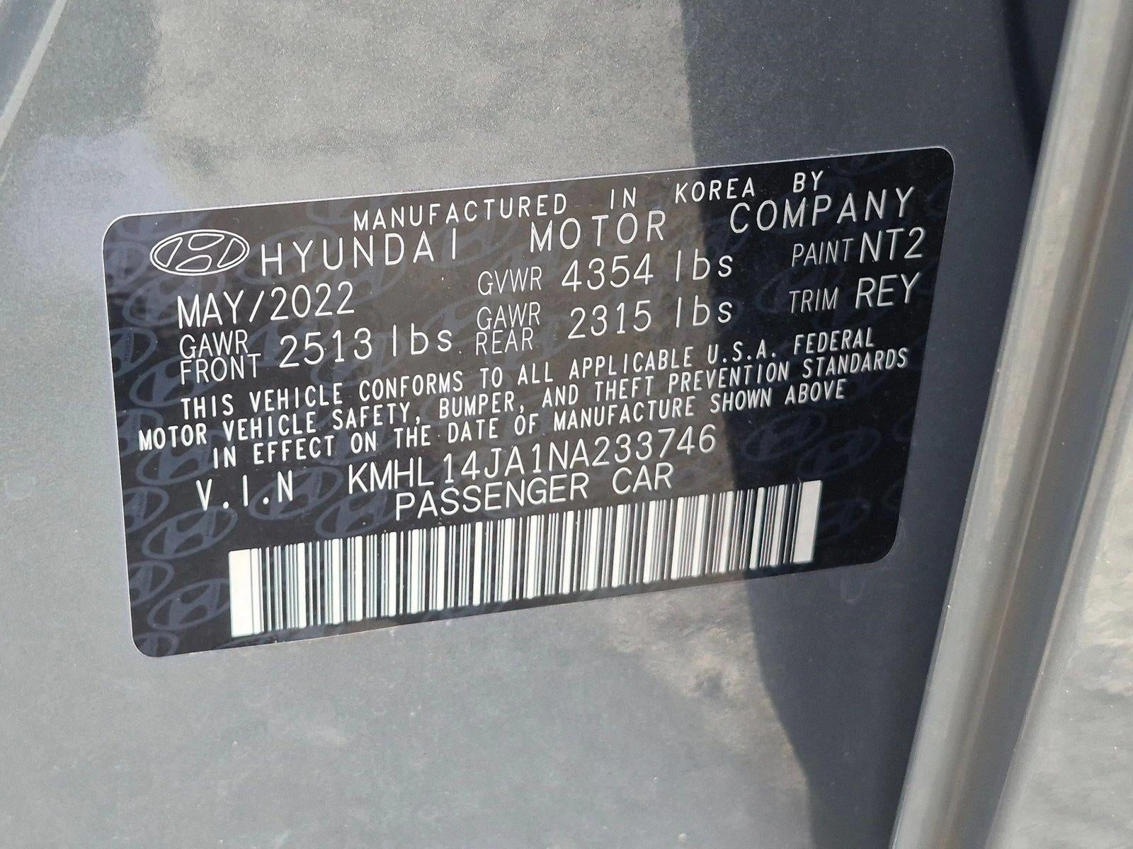 2022 Hyundai SONATA SEL 2.5L
