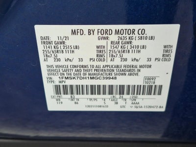 2021 Ford Explorer XLT RWD