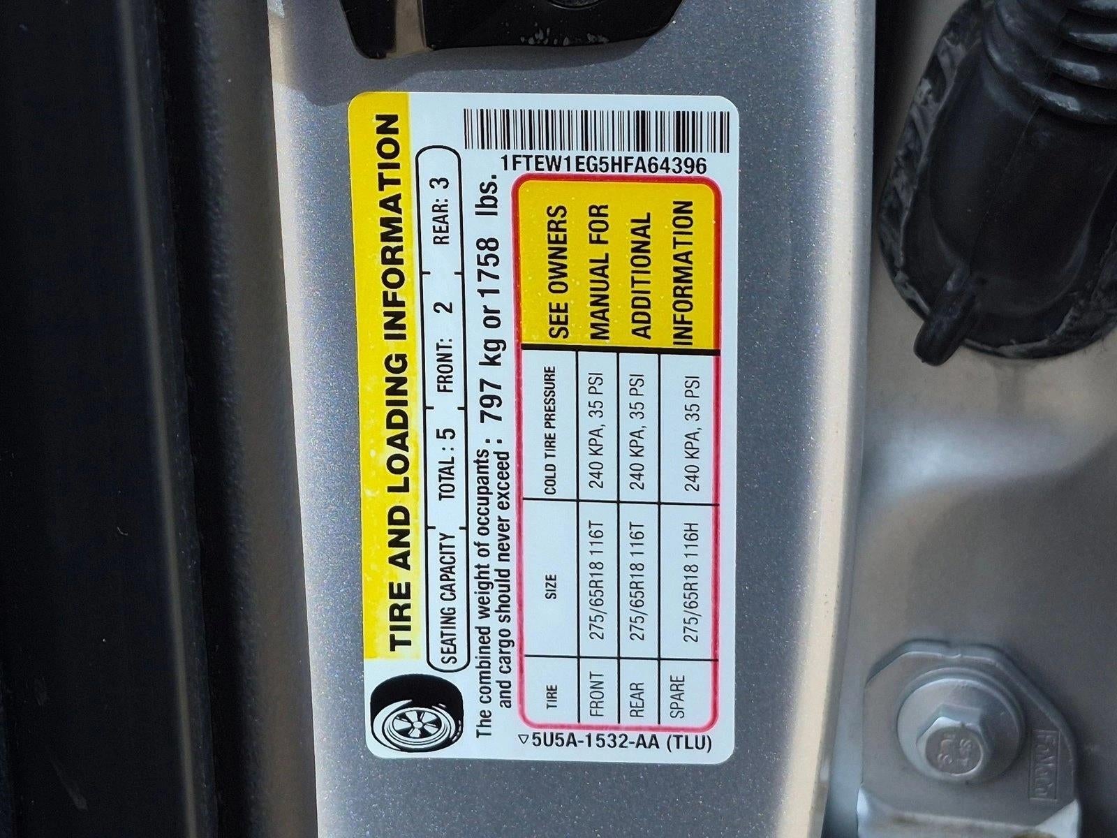 2017 Ford F-150 Lariat 4WD SuperCrew 5.5' Box