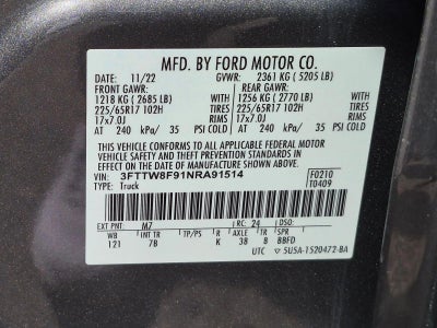 2022 Ford Maverick XLT AWD SuperCrew