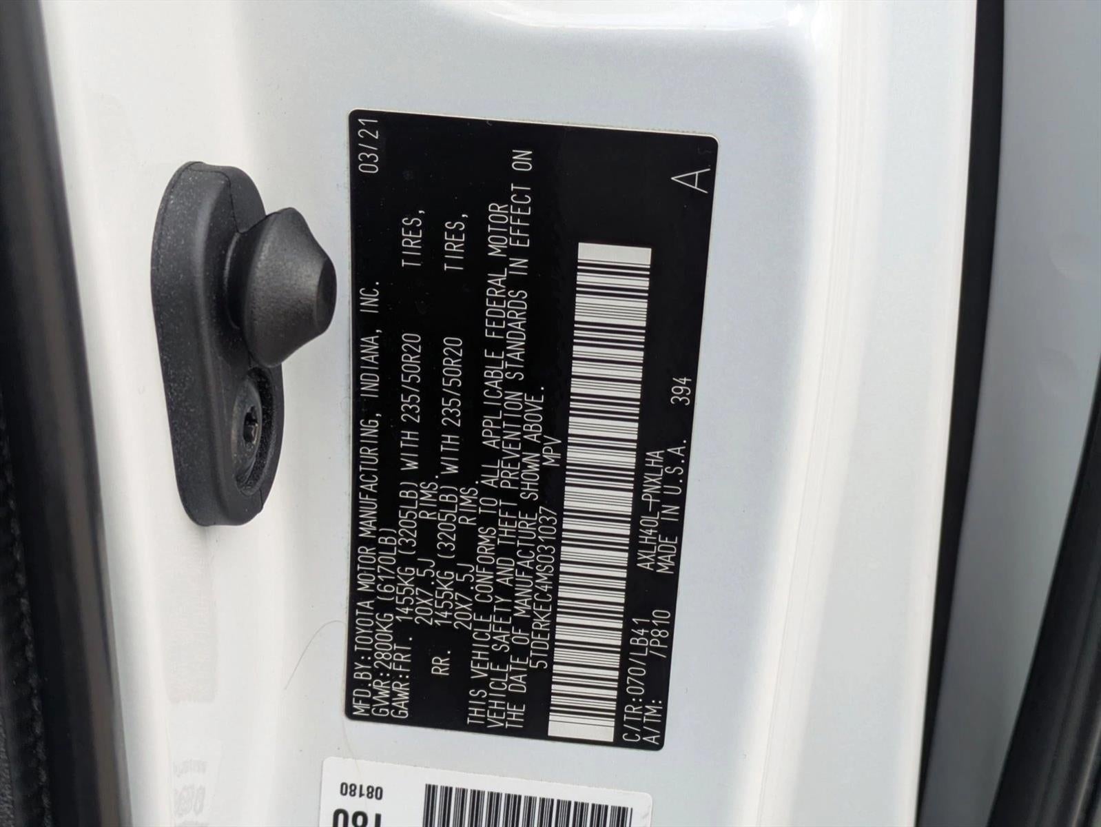 2021 Toyota Sienna Platinum FWD 7-Passenger (Natl)