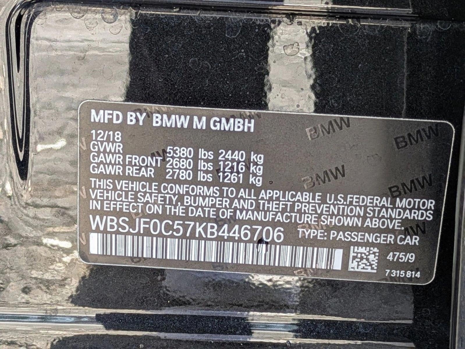 2019 BMW M5 M5 Competition Sedan