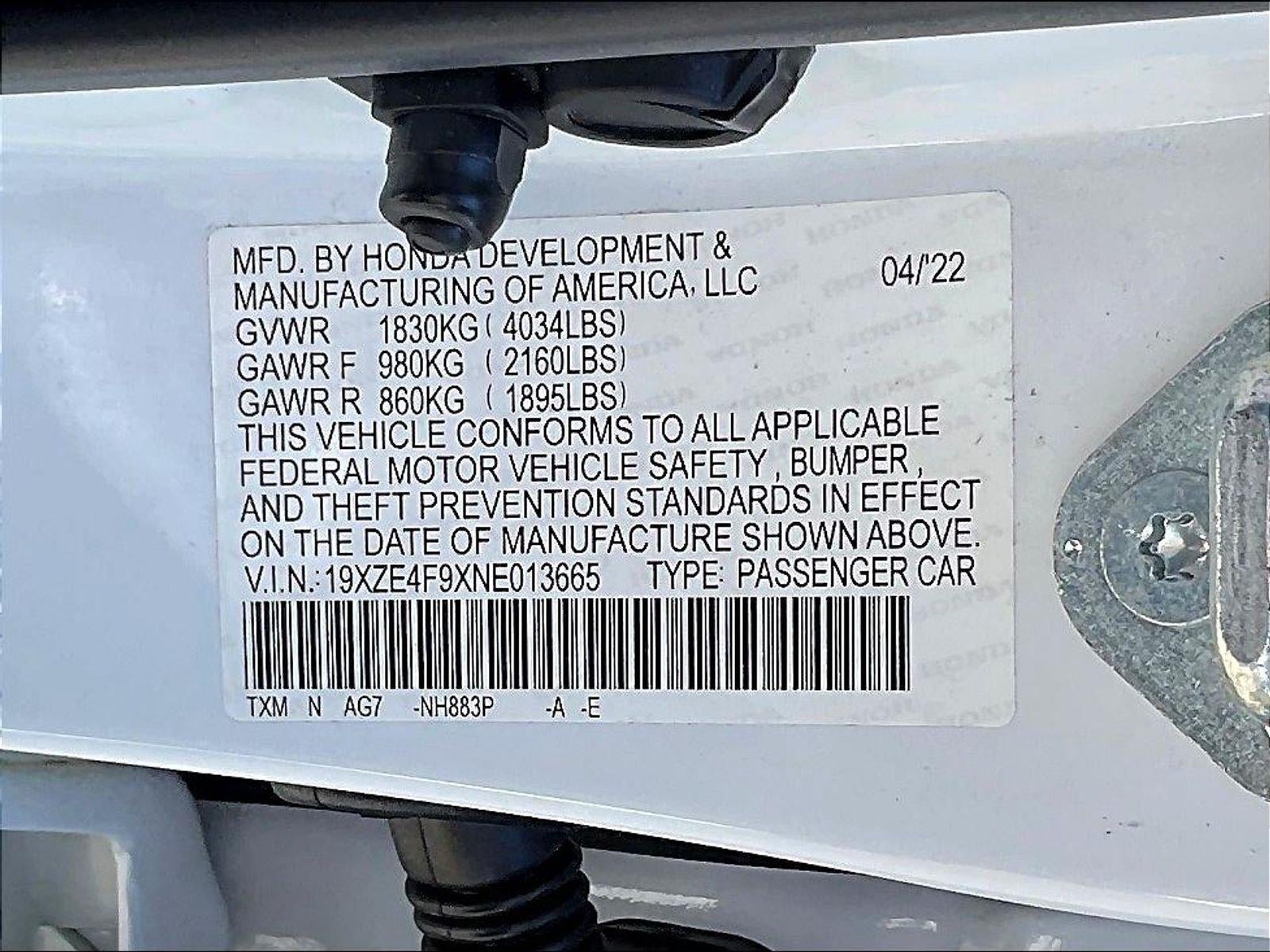 2022 Honda Insight Touring CVT