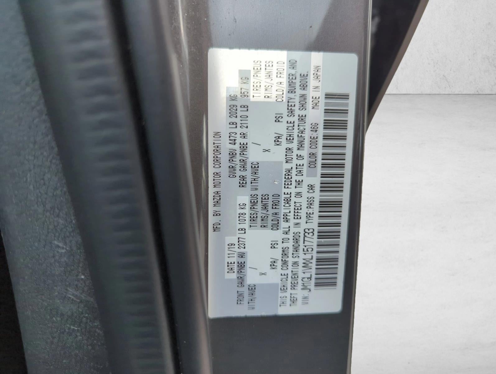 2020 Mazda Mazda6 Touring Auto