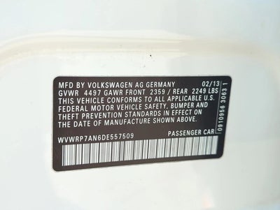 2013 Volkswagen CC 4dr Sdn Lux PZEV