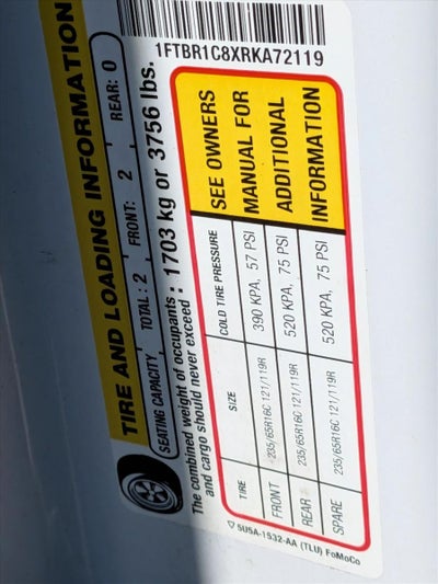 2024 Ford Transit Cargo Van T-250 148" Med Rf 9070 GVWR RWD