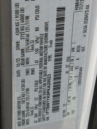 2023 Ford E-Transit Cargo Van T-350 130" Low Rf 9500 GVWR RWD