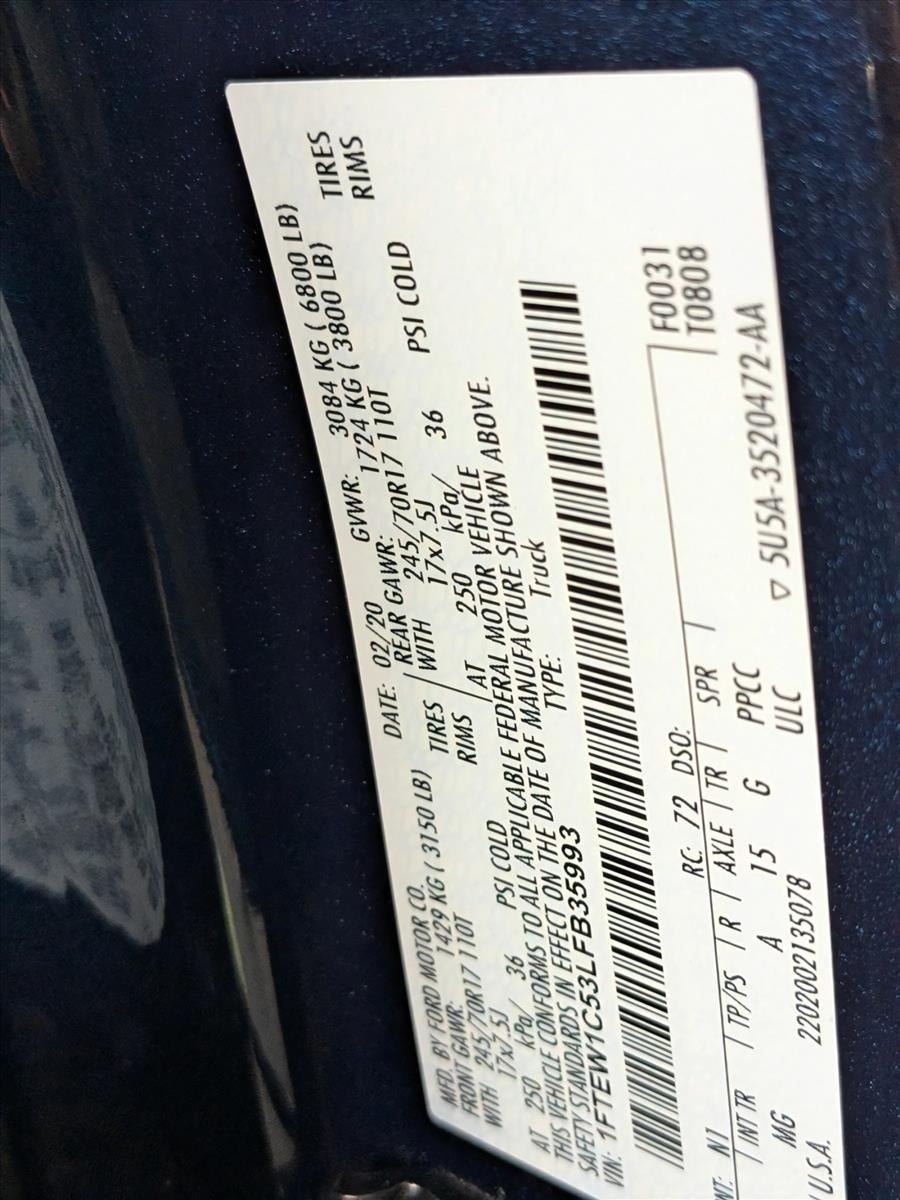 2020 Ford F-150 XLT 2WD SuperCrew 5.5' Box