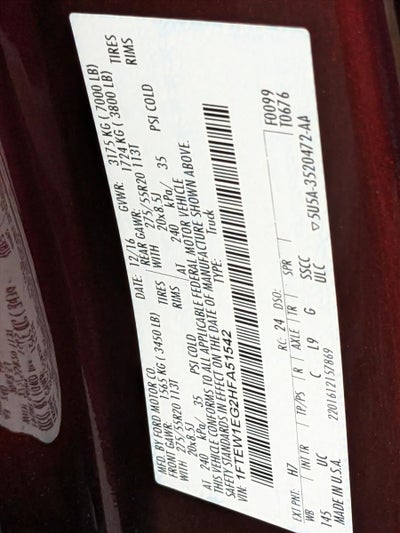 2017 Ford F-150 XLT 4WD SuperCrew 5.5' Box