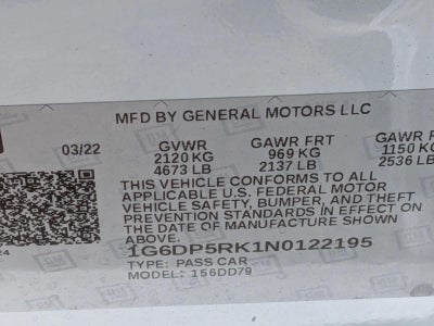 2022 Cadillac CT5 4dr Sdn Sport