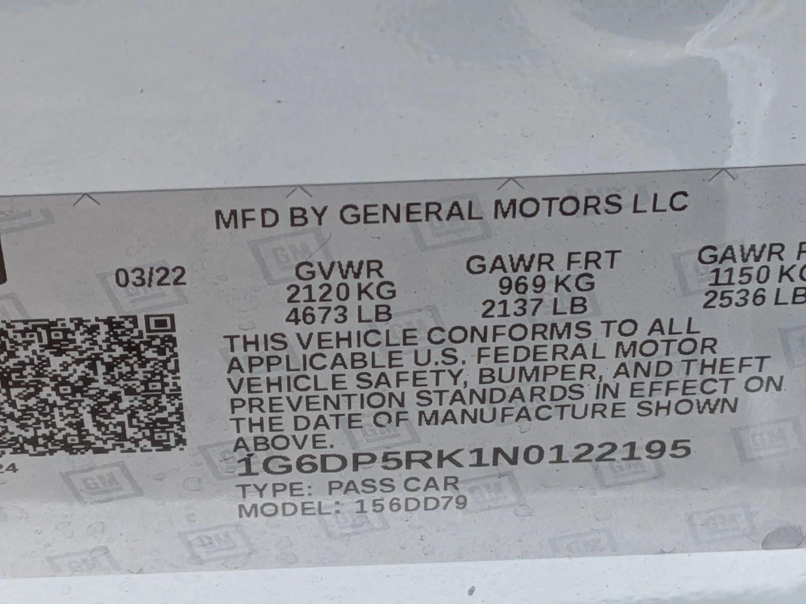 2022 Cadillac CT5 4dr Sdn Sport