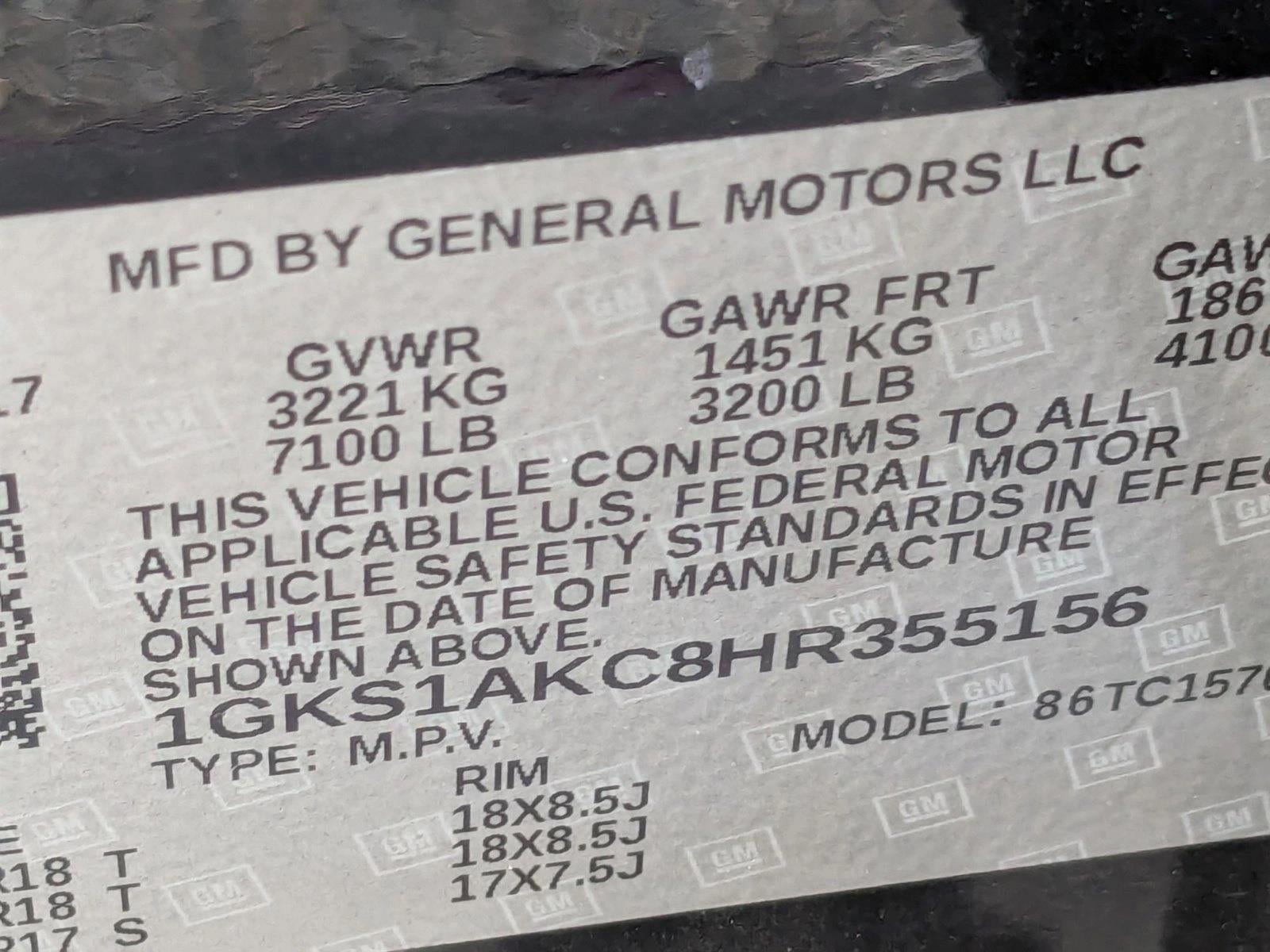 2017 GMC Yukon 2WD 4dr SLE