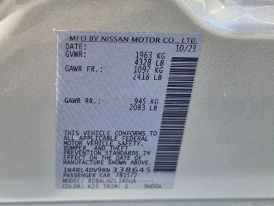 2024 Nissan Altima 2.5 SV Sedan