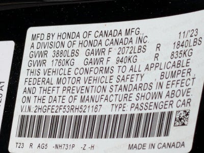 2024 Honda Civic Sedan Sport CVT