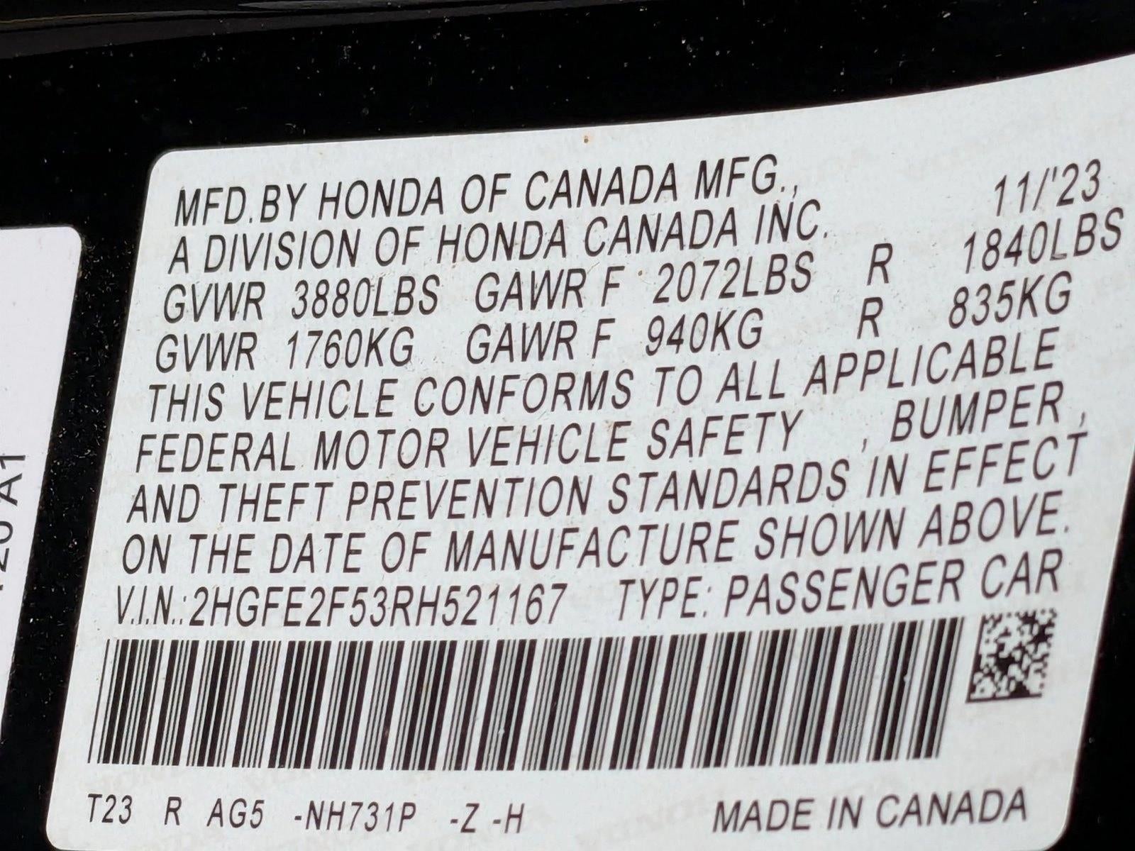 2024 Honda Civic Sedan Sport CVT