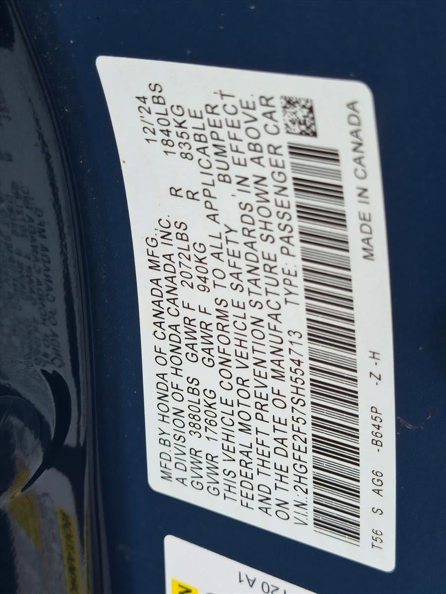 2025 Honda Civic Sedan Sport CVT