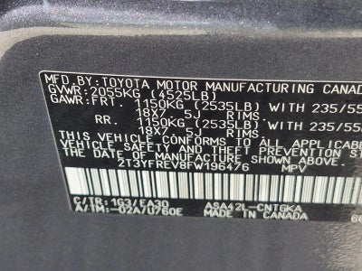 2015 Toyota RAV4 FWD 4dr Limited (Natl)