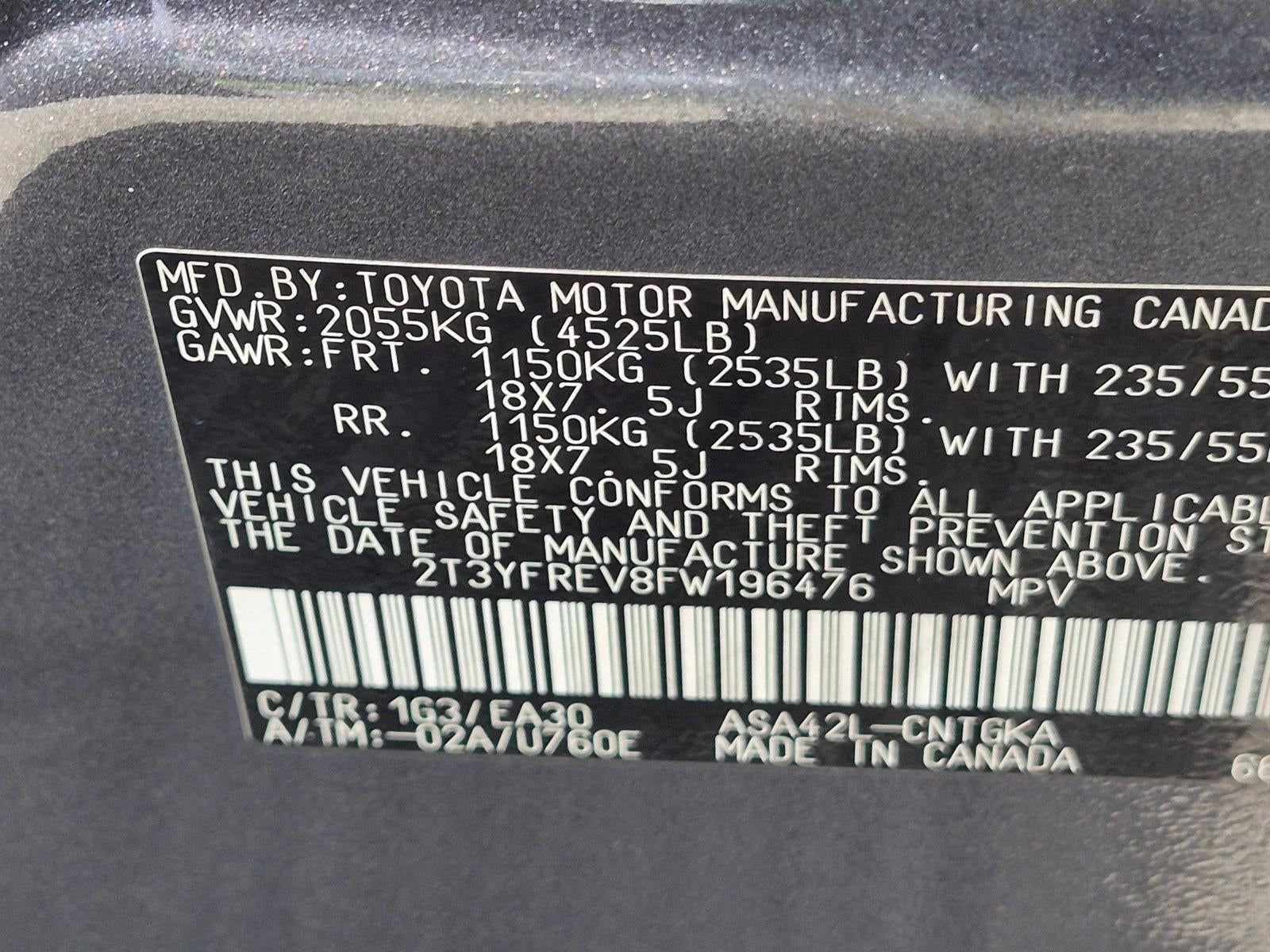 2015 Toyota RAV4 FWD 4dr Limited (Natl)