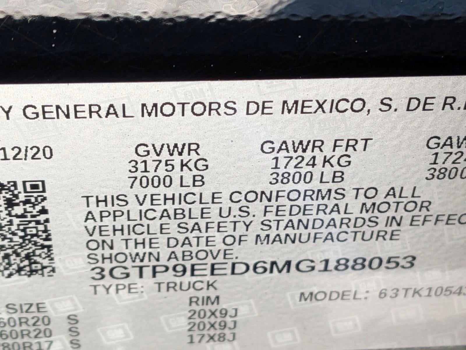 2021 GMC Sierra 1500 Crew Cab Short Box 4-Wheel Drive AT4