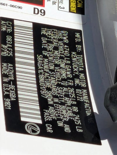 2022 Lexus ES 300h F SPORT FWD