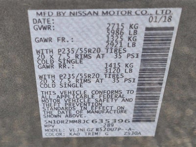 2018 Nissan Pathfinder 4x4 SL