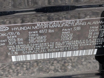 2017 Hyundai Santa Fe Sport 2.4L Auto