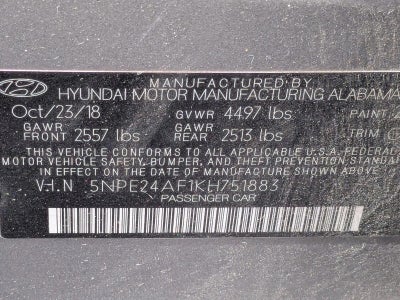 2019 Hyundai SONATA SE 2.4L