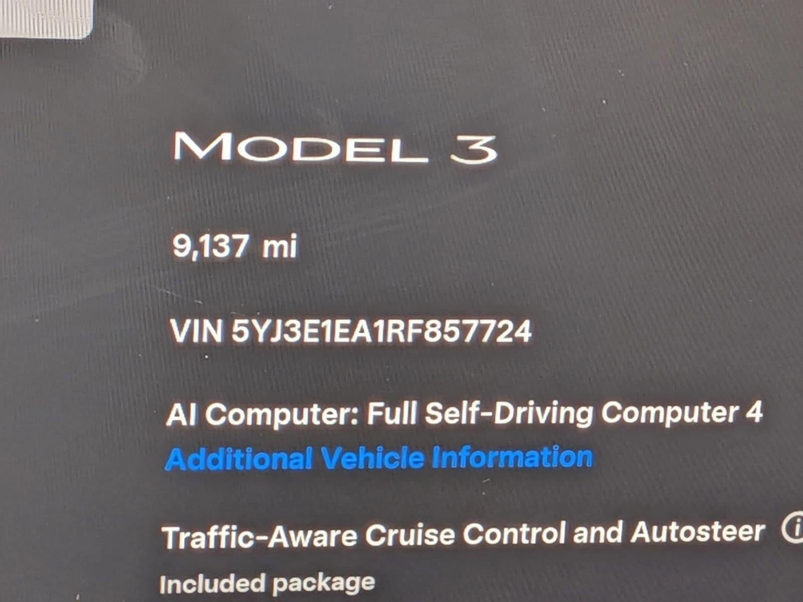 2024 Tesla Model 3 RWD *Ltd Avail*