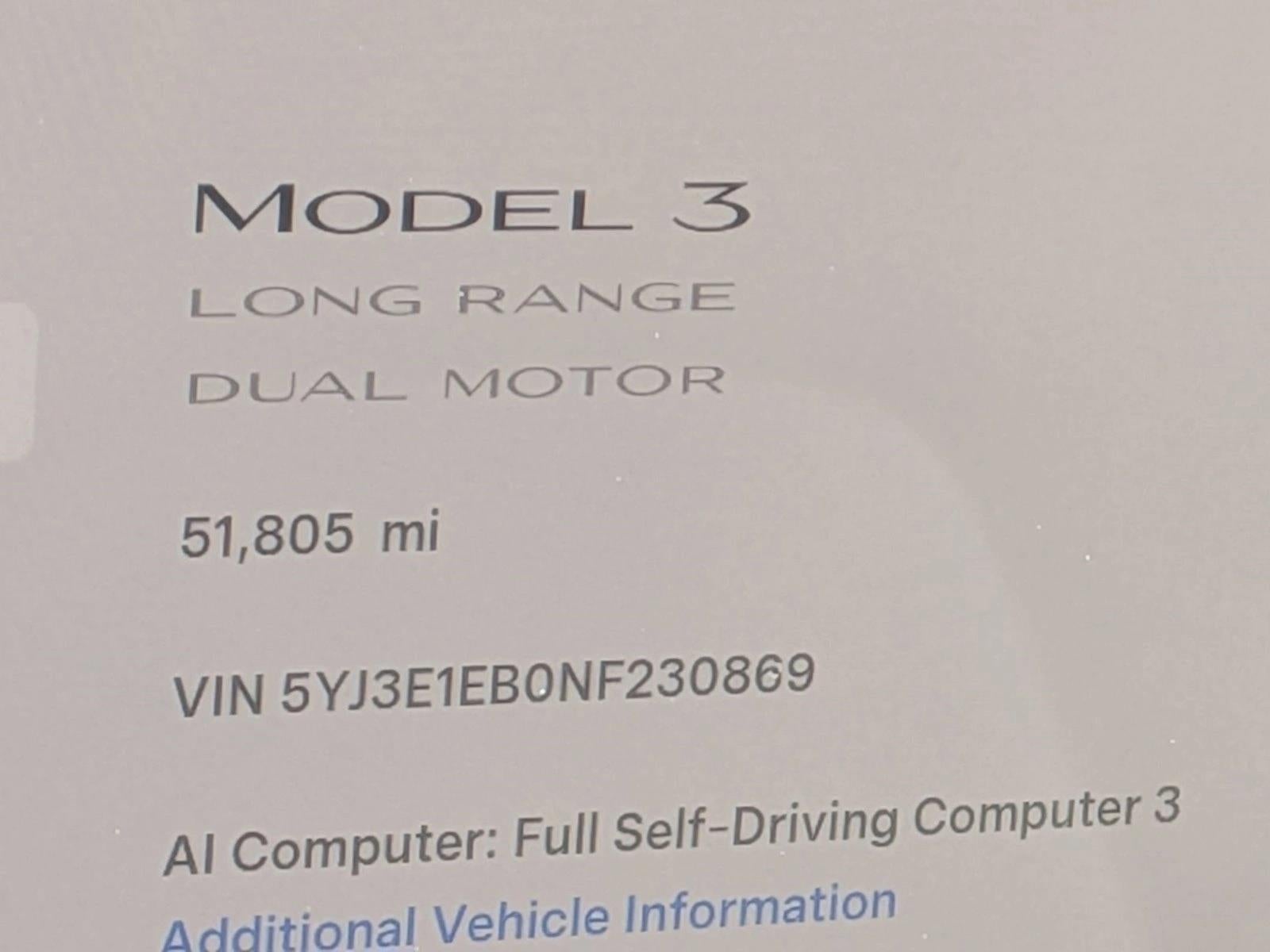 2022 Tesla Model 3 Long Range AWD *Ltd Avail*