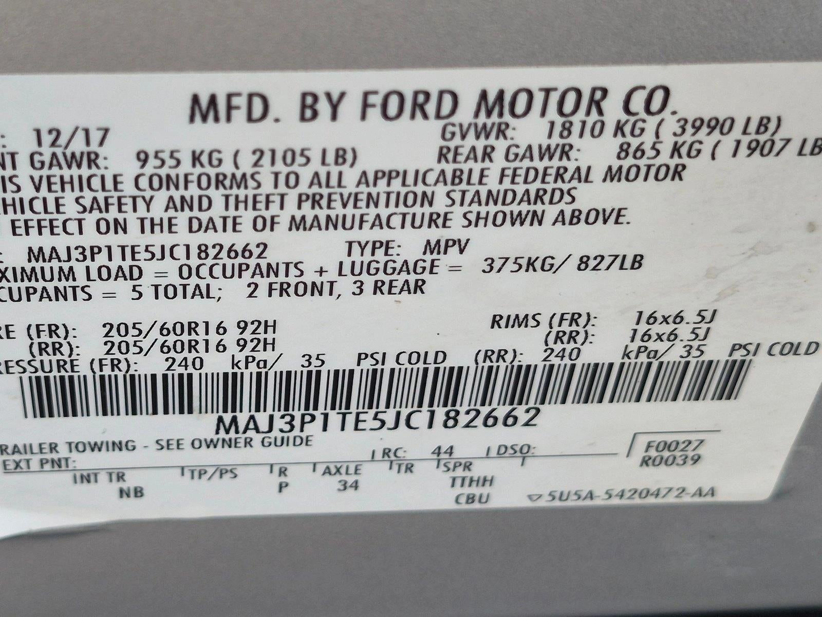2018 Ford EcoSport SE FWD