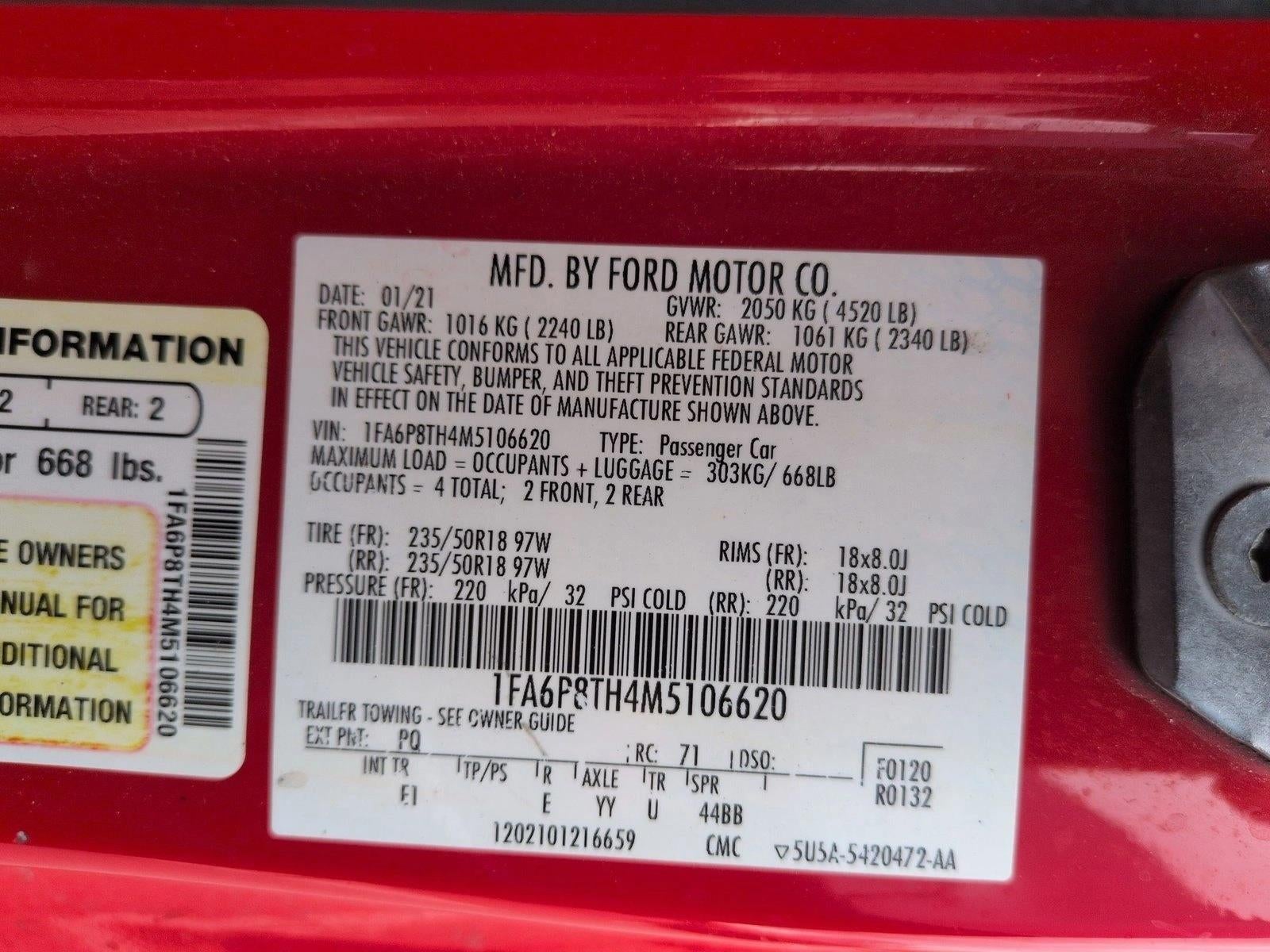2021 Ford Mustang EcoBoost Premium Fastback