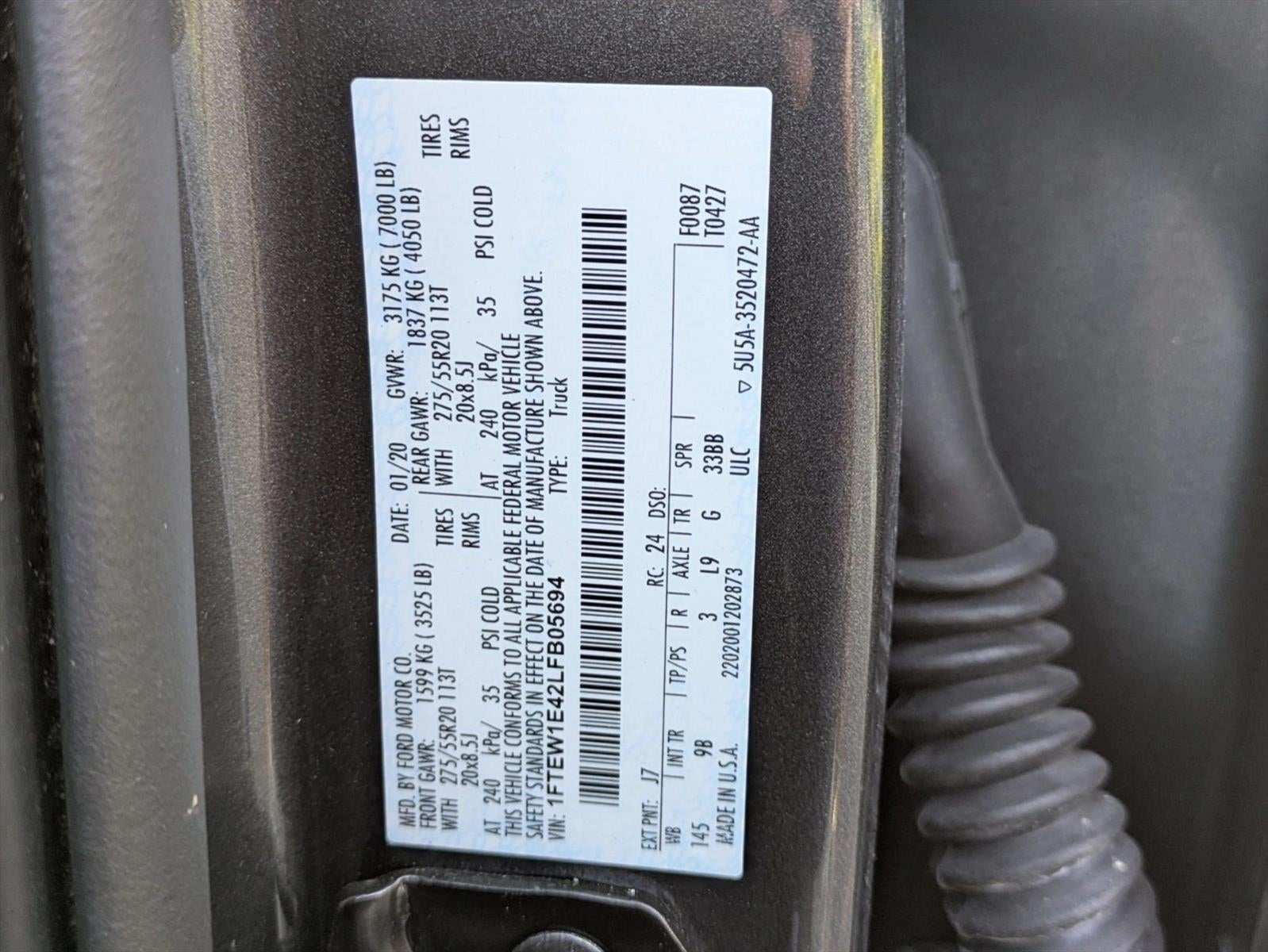 2020 Ford F-150 Platinum 4WD SuperCrew 5.5' Box