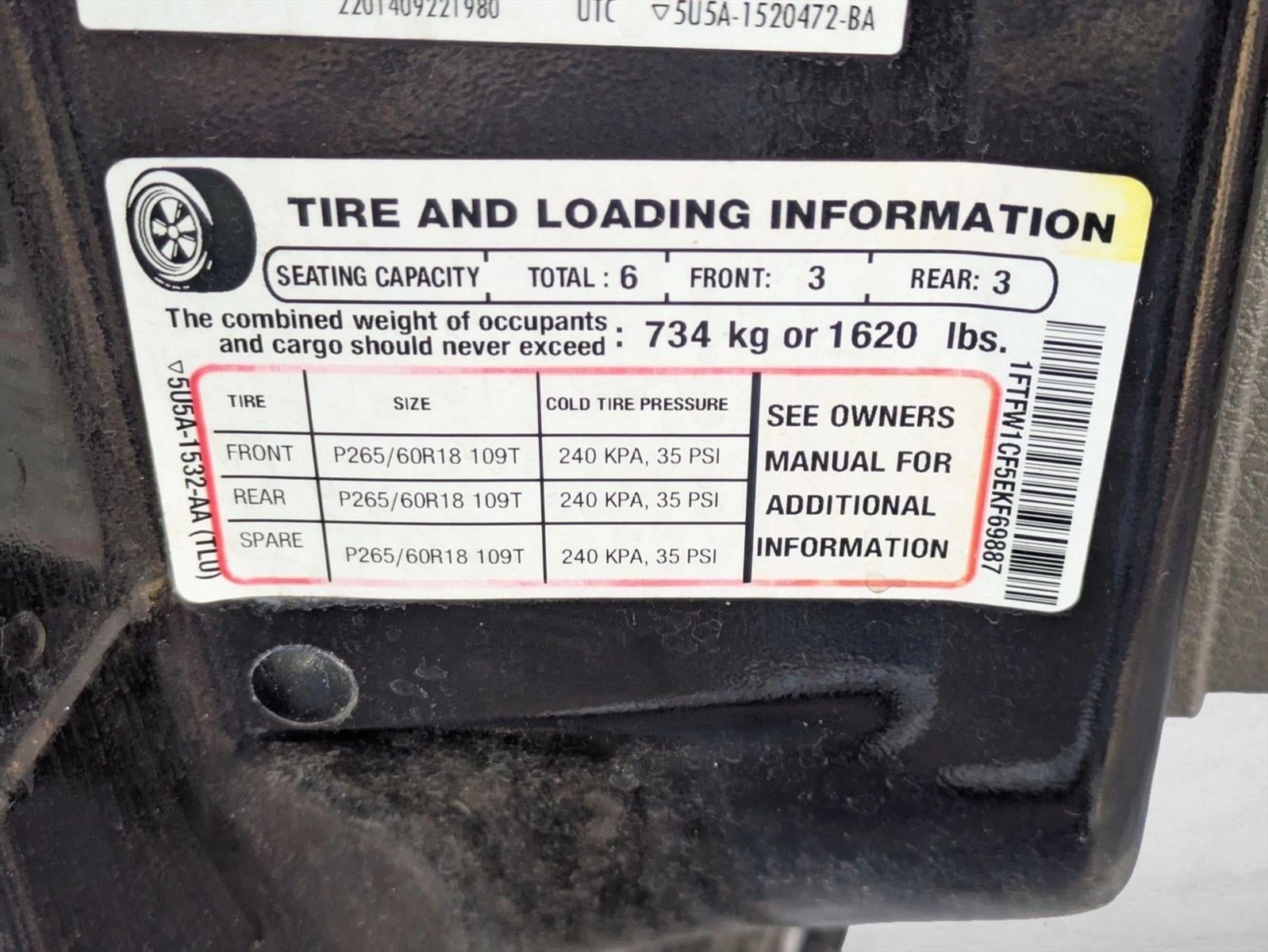 2014 Ford F-150 2WD SuperCrew 5-1/2 Ft Box XLT