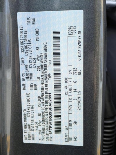 2025 Ford F-150 Raptor 4WD SuperCrew 5.5' Box