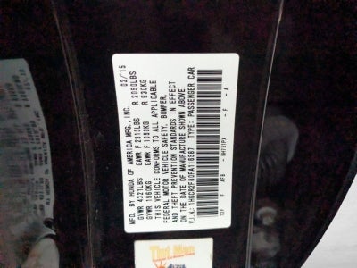 2015 Honda Accord Sedan EX-L CVT PZEV