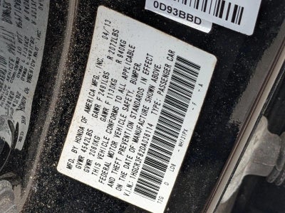 2013 Honda Accord Sedan EX-L V6 Automatic PZEV