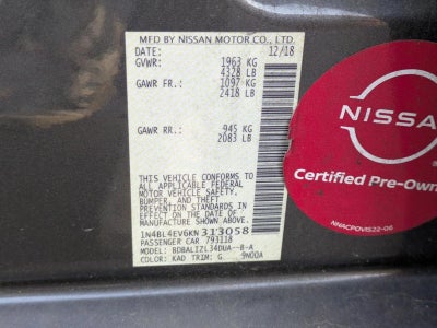 2019 Nissan Altima 2.5 SL Sedan