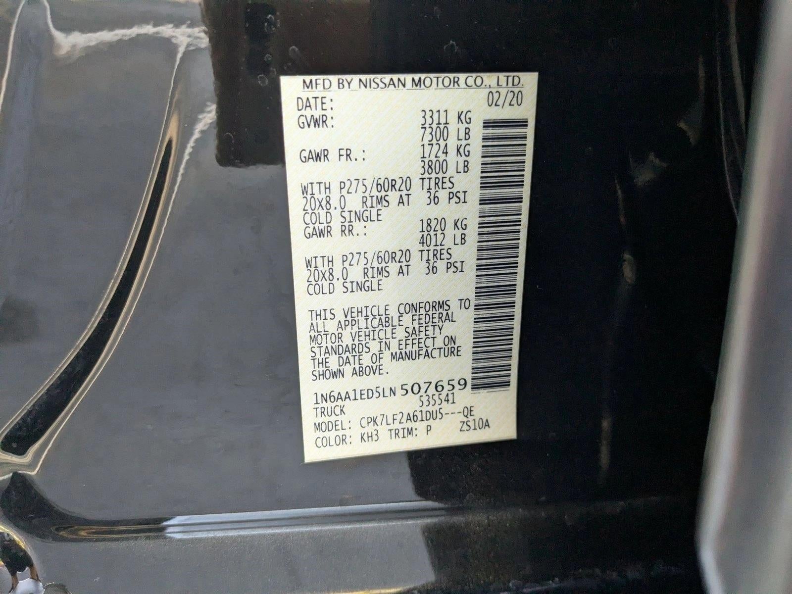 2020 Nissan Titan 4x4 Crew Cab Platinum Reserve