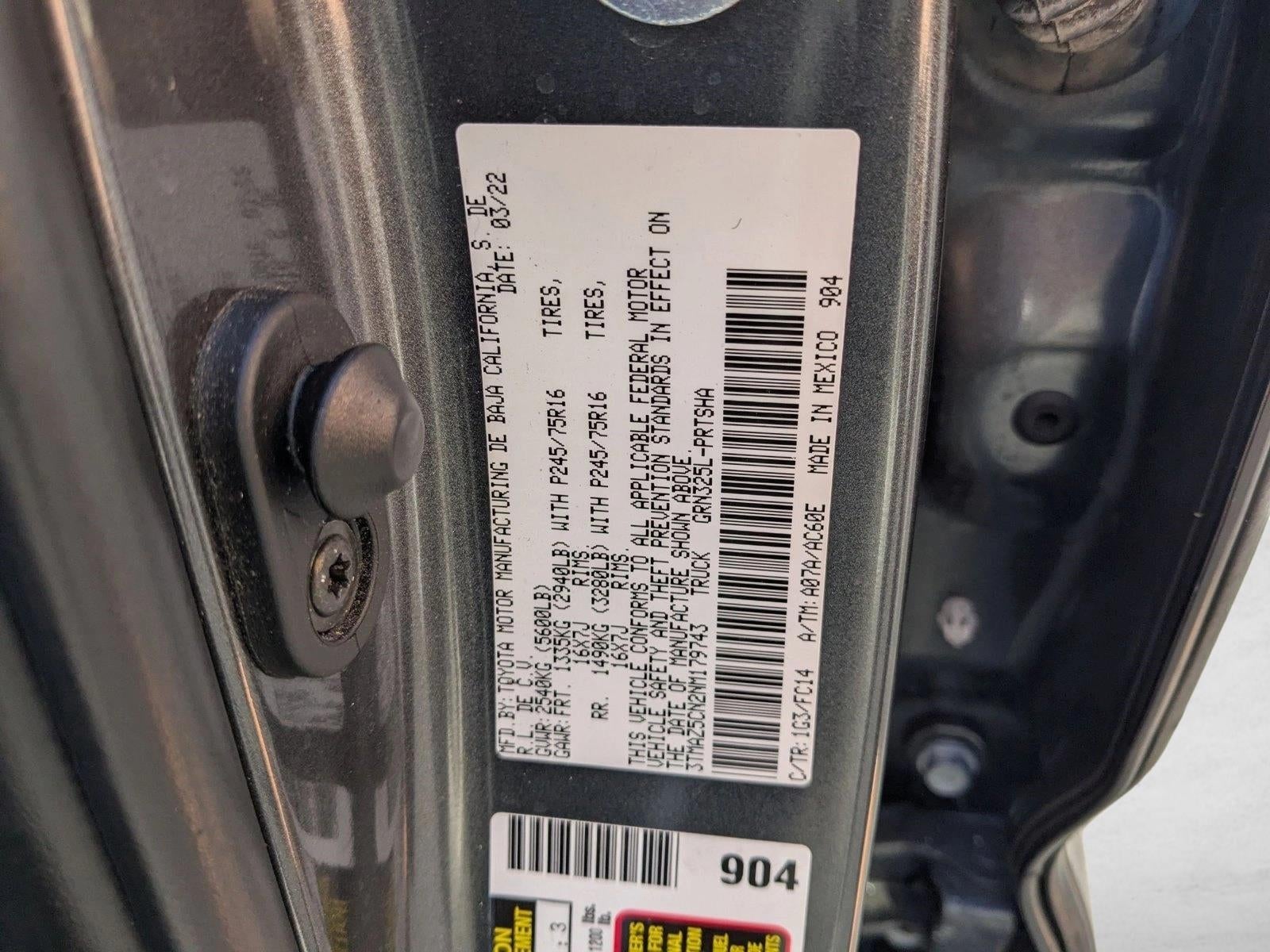 2022 Toyota Tacoma 2WD 2WD SR5 Double Cab 5' Bed V6 AT (GS)