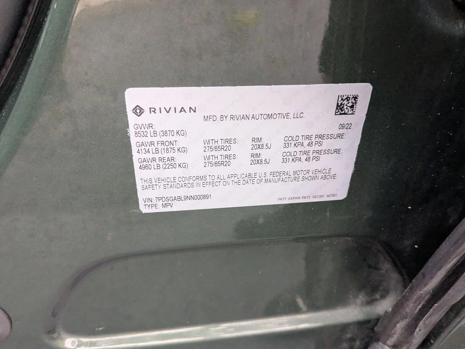 2022 Rivian R1S Launch Edition AWD