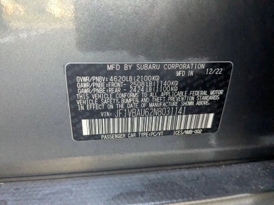 2022 Subaru WRX GT CVT