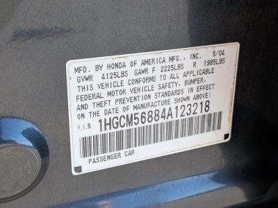 2004 Honda Accord Sedan EX AT with Leather