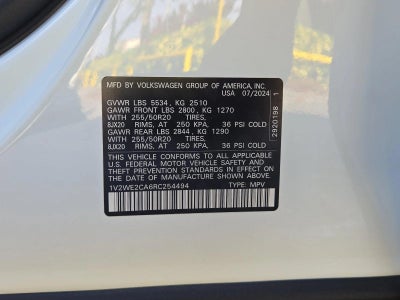 2024 Volkswagen Atlas Cross Sport 2.0T SE w/Technology FWD