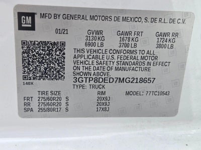 2021 GMC Sierra 1500 Crew Cab Short Box 2-Wheel Drive SLT