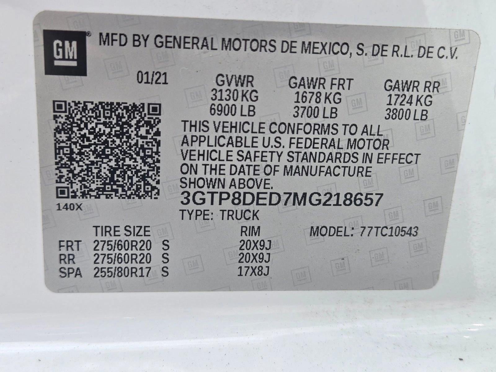2021 GMC Sierra 1500 Crew Cab Short Box 2-Wheel Drive SLT