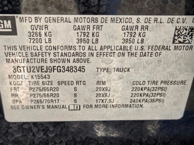 2015 GMC Sierra 1500 Crew Cab Short Box 4-Wheel Drive SLT